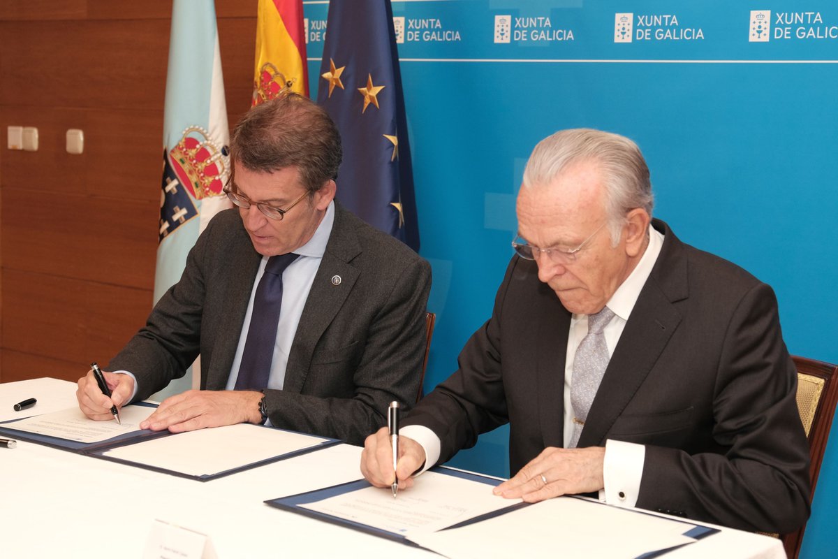 Xunta de Galicia (@xunta) on Twitter photo 🔵 Xunto coa <a href="/FundlaCaixa/">Fundación ”la Caixa”</a> afondaremos na cooperación para o desenvolvemento sociosanitario, cultural, educativo e científico de Galicia
🤝 @FeijooGalicia e o presidente da entidade asinaron un novo convenio polo que achegan 12,5 M€ para este ano
ℹ️ xunta.gal/notas-de-prens… 🔵 Xunto coa <a href="/FundlaCaixa/">Fundación ”la Caixa”</a> afondaremos na cooperación para o desenvolvemento sociosanitario, cultural, educativo e científico de Galicia
🤝 @FeijooGalicia e o presidente da entidade asinaron un novo convenio polo que achegan 12,5 M€ para este ano
ℹ️ xunta.gal/notas-de-prens…