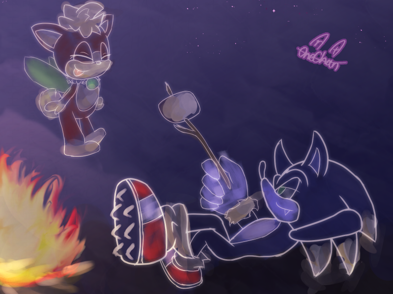 OneChanART's tweet photo. ウェアホッグとチップ
旅の夜のお楽しみ
 #chiplightgaia #sonicthewerehog #sonicunleashed
#SonicTheHedeghog #werehog https://t.co/yfj0QSDlUL