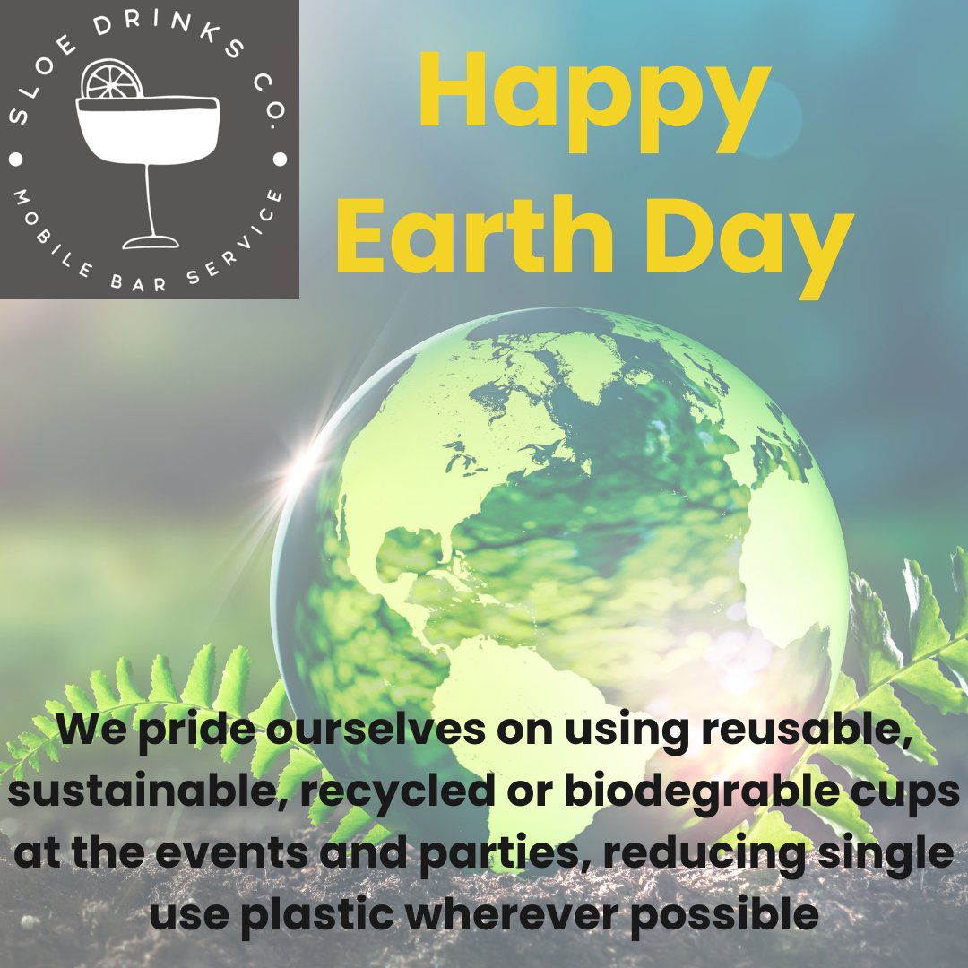 SloeDrinksCo's tweet photo. At Sloe Drinks Co we pride ourselves on using reusable, recycled or biodegradable cups for our drinks service, avoiding single use plastic wherever possible. 

#plasticfree #sustainable #sustainableevents #plasticfreeevents #earthday #earthday2022 #events2022 https://t.co/38do5kkkvR