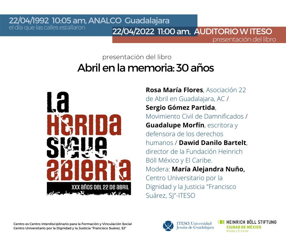 ZonaDocs's tweet photo. El libro “Abril en la memoria: 30 años” guarda la memoria del Movimiento Civil por los Damnificados y la Asociación 22 de Abril en Guadalajara A.C. para recordar que la justicia para las víctimas no se ha garantizado. @boell_MXCA
Por @darwinfranco
https://t.co/H1DYzsAuOJ https://t.co/b3kIp7vHu8