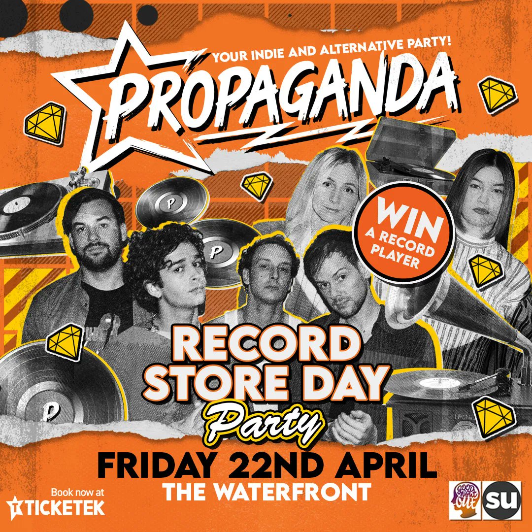 TONIGHT!! <a href="/PropagandaNwich/">Propaganda⚡️</a>  are throwing a record store day party with loads of giveaways and a chance to win a record player!
Tickets: 
buff.ly/3Mk2Zig