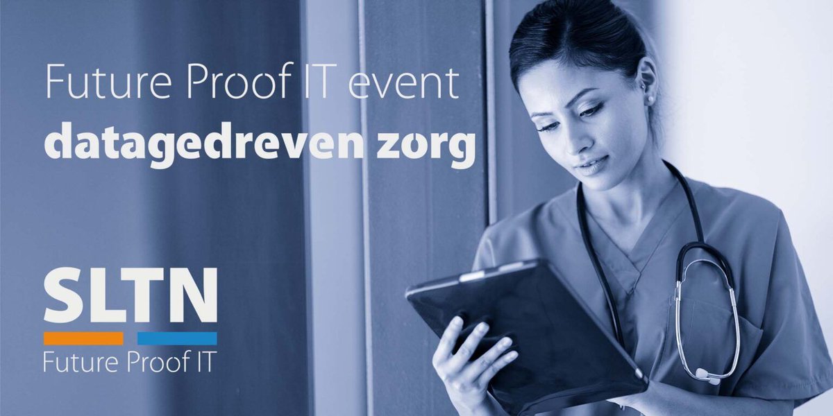 Komt u ook? Op 17 mei organiseert SLTN haar Future Proof IT event exclusief voor ICT adviseurs &amp; consultants actief voor, en in de zorg. Data is cruciaal, maar hoe zetten we dit om in meer datagedreven te werken?  bit.ly/3jRBErI

#SLTN #futureproofIT #data #datadriven