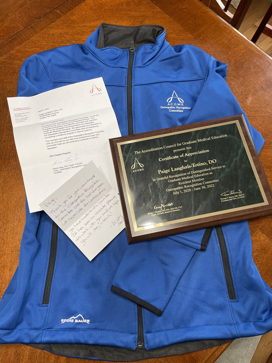 Today marks my last meeting! It’s been an honor to serve on the <a href="/acgme/">ACGME</a> ORC for these past 2 years! Thank you all for an amazing experience and this awesome parting gift! <a href="/tmossacgme/">Tiffany Moss</a>