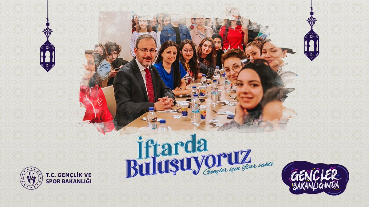 Gençler için iftar vakti!🌙

Türkiye'nin dört bir yanından 200 arkadaşımla haftaya unutulmaz bir iftarda buluşacağız.🙋🏻‍♂️ 

Katılmak için bu twiti RT’leyip altına #GençlerBakanlığında etiketi ile ad, soyad, ilinizi yazabilirsiniz. Kimler bize katılmak ister?