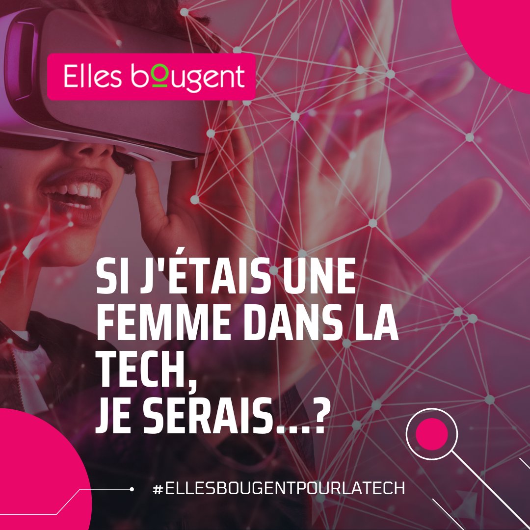 👩‍💻"Si j'étais une femme dans la #tech, je serais?"
 Répondez à cette question en commentaire ! 
RDV le 28 avril pour lire les témoignages !
#ellesbougentpourlatech #GirlsinICT #ellesbougent