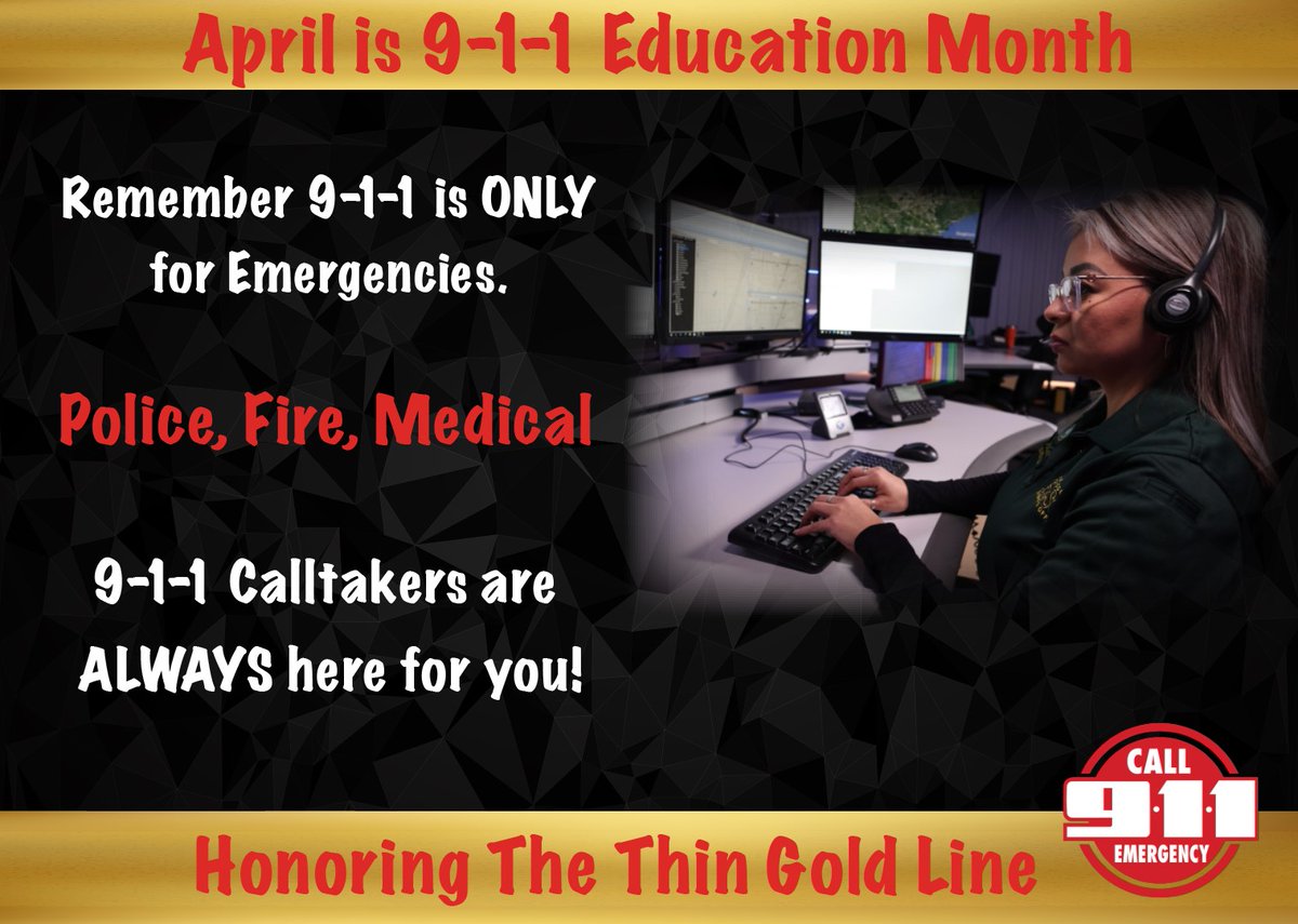 9-1-1 is ONLY for life-threatening emergencies—police, fire, medical. Answer all questions and follow instructions. Every second counts! 

#911saveslives #know911 #911education