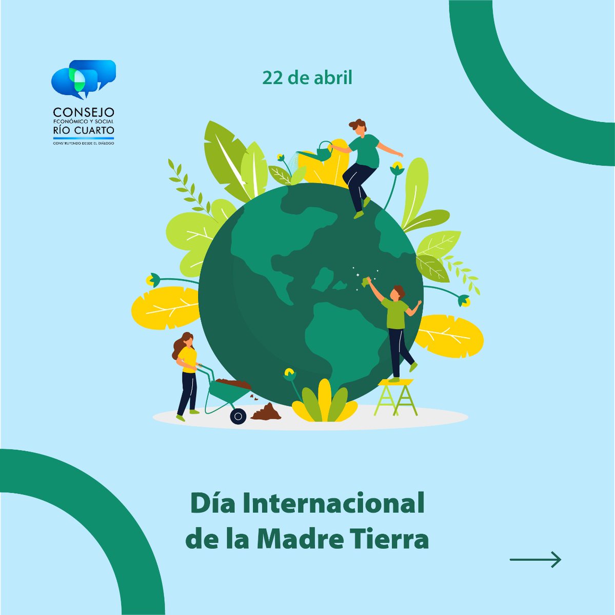 consejorio4's tweet photo. 22 de abril | Día Internacional de la Madre Tierra 🌏

Es una jornada que nos invita a reflexionar. El cambio climático, los cambios provocados por el hombre en la naturaleza y los crímenes que perturban la biodiversidad están acelerando el ritmo de destrucción del planeta 😡 https://t.co/6NyZDHr6qj