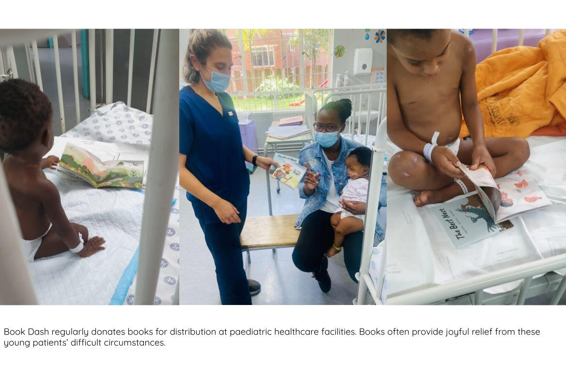 bookdash's tweet photo. UNESCO's World Book Day 2022 is being celebrated at various children's hospitals around South Africa, courtesy of a partnership between #BookDash, AVI Community Trust, @doodlefoundat1, The Red Cross children's hospital @rcwmch @chtrust1 and @kzn_ch 📚

#worldbookday #reading https://t.co/hLl5fIR9Eo