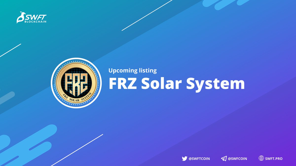 SwftCoin's tweet photo. 🚨 Get ready!

$FRZSS from @frztoken will be listed on SWFT Blockchain!

Soon you'll be able to swap $FRZSS with over 300+ #cryptos! 

🔹Register at: https://t.co/6fk3SYKMxC
🔹App: https://t.co/pqJDbCqELB

📖Learn more about $FRZSS at https://t.co/8VsjbZeXKv https://t.co/h6ydEvVlNo
