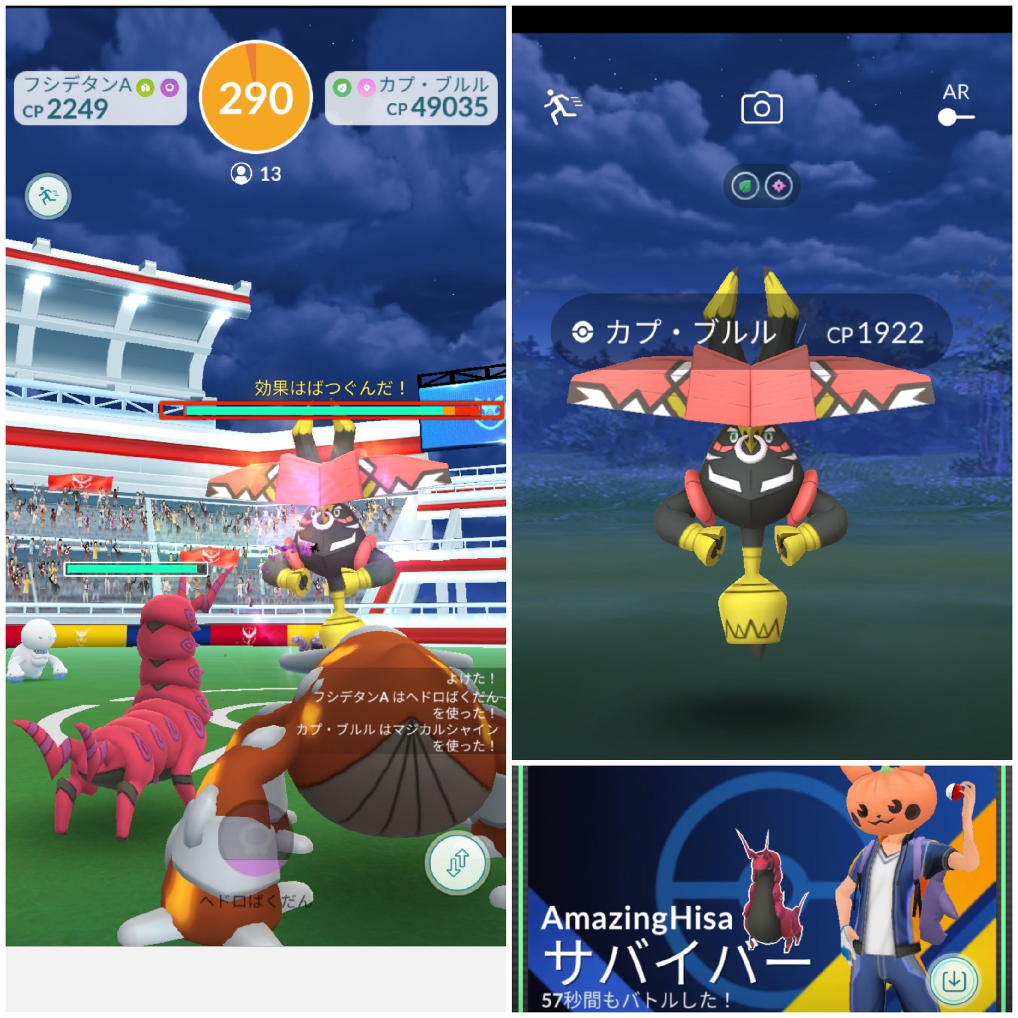 Amazinghisa 今日のポケモンgo活動 レイドはカプ ブルルとイワンコ 朝活でヒンバスとラッキー 明日はヌイコグマコミュニティ いっぱい飴と良個体を確保するぞ ﾉ ポケモンgo カプ ブルル イワンコ ヌイコグマ キテルグマ