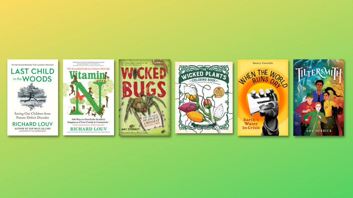 Celebrate #EarthDay with some great environmental reads - for kids, parents - and the whole family, including classics like #LastChildintheWoods by @RichLouv, #WickedBugs for kids by @Amy_Stewart, and new gems #WhentheWorldRunsDry b and #TheTiltersmith bit.ly/37szaNG