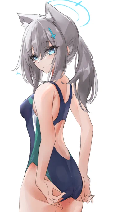#100日チャレンジ 
#BlueArchive 
5日目 水着シロコ 