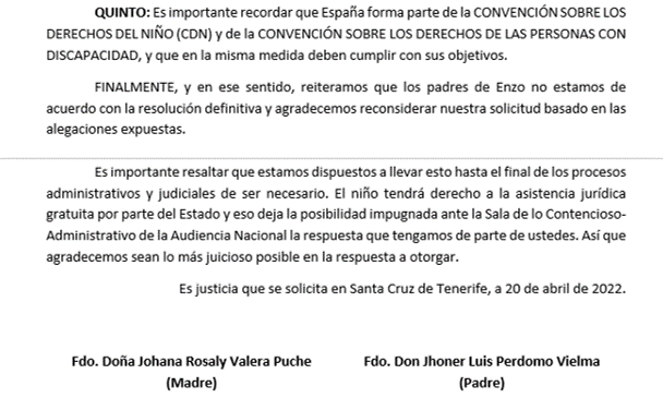 Para las familias y asociaciones españolas de niños con necesidad específica de apoyo educativo, hemos elevado un Recuso de Reposición en contra del Real Decreto 471/2021, de 29 de junio, basado en una negativa de solicitud de beca. <a href="/educaciongob/">Ministerio de Educación, FP y Deportes</a> <a href="/Pilar_Alegria/">Pilar Alegría</a> <a href="/ClaraSanzL/">Clara Sanz</a>.
Hilo.