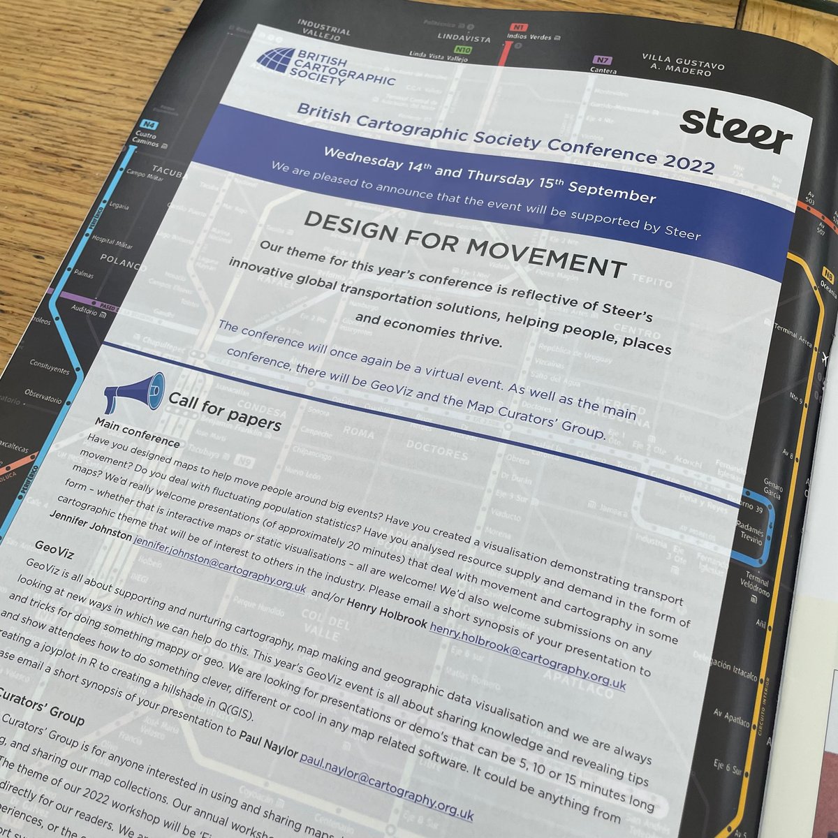 bcsmaps's tweet photo. New #Maplines magazine out now!
Lots of great info on our conference sponsponed by Design for Movement at @Steer_Group @Steer_DfM including Geoviz and Map Curators Groups. Watch this space for more on the in-person #hackday coming soon! #conference #events #speakers #september https://t.co/pSYTwGCLDi