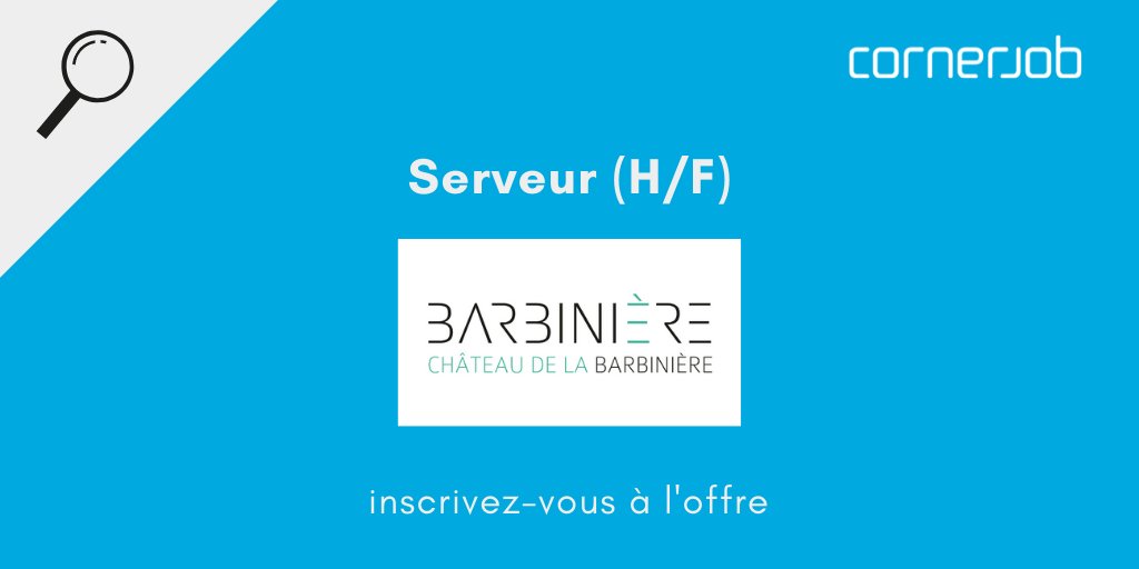📣 Le Château de la Barbinière cherche serveur  H/F !🍽️
Postule ou partage cette offre autour de toi !
👉 loom.ly/T806aXE
Bonne chance!🍀

#cornerjob#cornerjob_fr#travail#emploi#offresdemploi#postedetravail #serveur#job#travailler#offredemploi#rechercheemploi