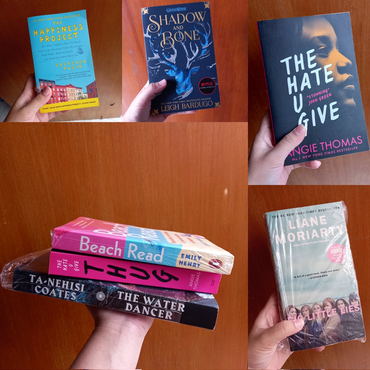 /LT All books are in english & Original 
Beach read: 140k
Big Little Lies: 40k
Shadow and bone: 120k
The Hate U Give: 75k
The Water Dancer: 75k
The Happiness Project: 65k

Bisa free ongkir via ijo/oren yap https://t.co/eziBzim3fQ