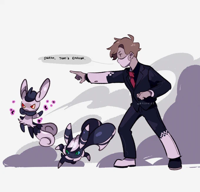 pokemon au: ranboo and his espurrs #ranboofanart 