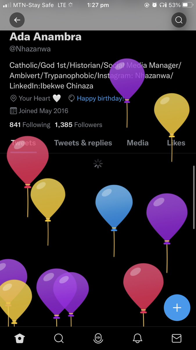 Nhazanwa's tweet photo. I got balloons today

If you see this please say a prayer for me.
Happy Birthday to me https://t.co/o8DDuwkuj7