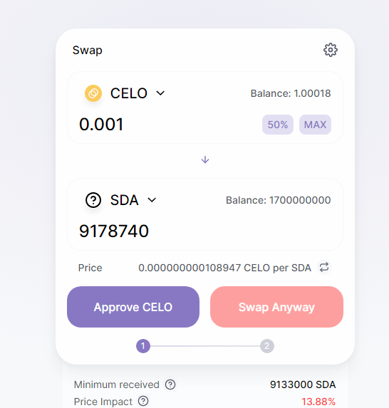 PadiSwap's tweet photo. 🥧Listing Update 🥧
🎉SDA is now live on UbeSwap 🎉
Our SDA contract: 0x5c68fB7B31D4B0d0208D75057fbdcCc949531f59
Trading pair: SDA/CELO
https://t.co/xl8yBIjh8G
@CeloOrg @peacockbsc @binance @0xPolygon
@FantomFDN @VelasBlockchain @avalancheavax
#UbeSwap #SDA #CELO #NewCrypro https://t.co/q6CItZIaij