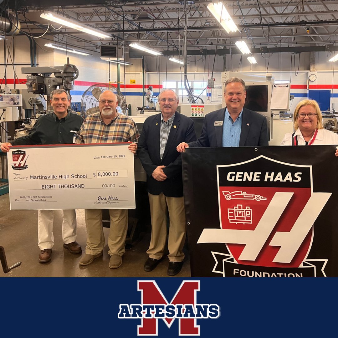 MSDMartinsville's tweet photo. Kevin Kent Industrial Tech Teacher at Martinsville High School is a recipient of a $8,000 grant from the Gene Haas Foundation! #genehaasfoundation #haasgives #GenerationsOfSuccess @ArtesiansUnited @Kathy_GHF @AwesomeArties @ericbowlen https://t.co/ekk4m0NLSh