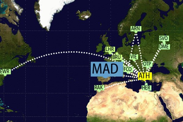 gbakis's tweet photo. New destination on my #JetLovers flight map: MAD (Madrid, Spain) https://t.co/MXmlKr70q4 https://t.co/5Ijc6oedlq