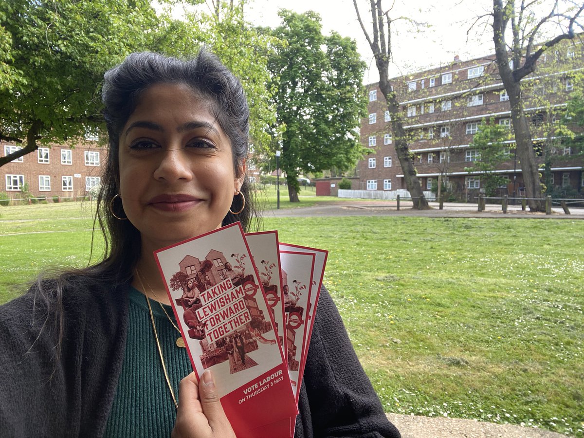 SakinaZS's tweet photo. Great to be out in Perry Vale again this week, meeting residents, collecting casework &amp; building for a Labour win 🌹

Loving the @lewishamlabour election material design 👌🏽❤️🌹 https://t.co/yZr9IYhb9v