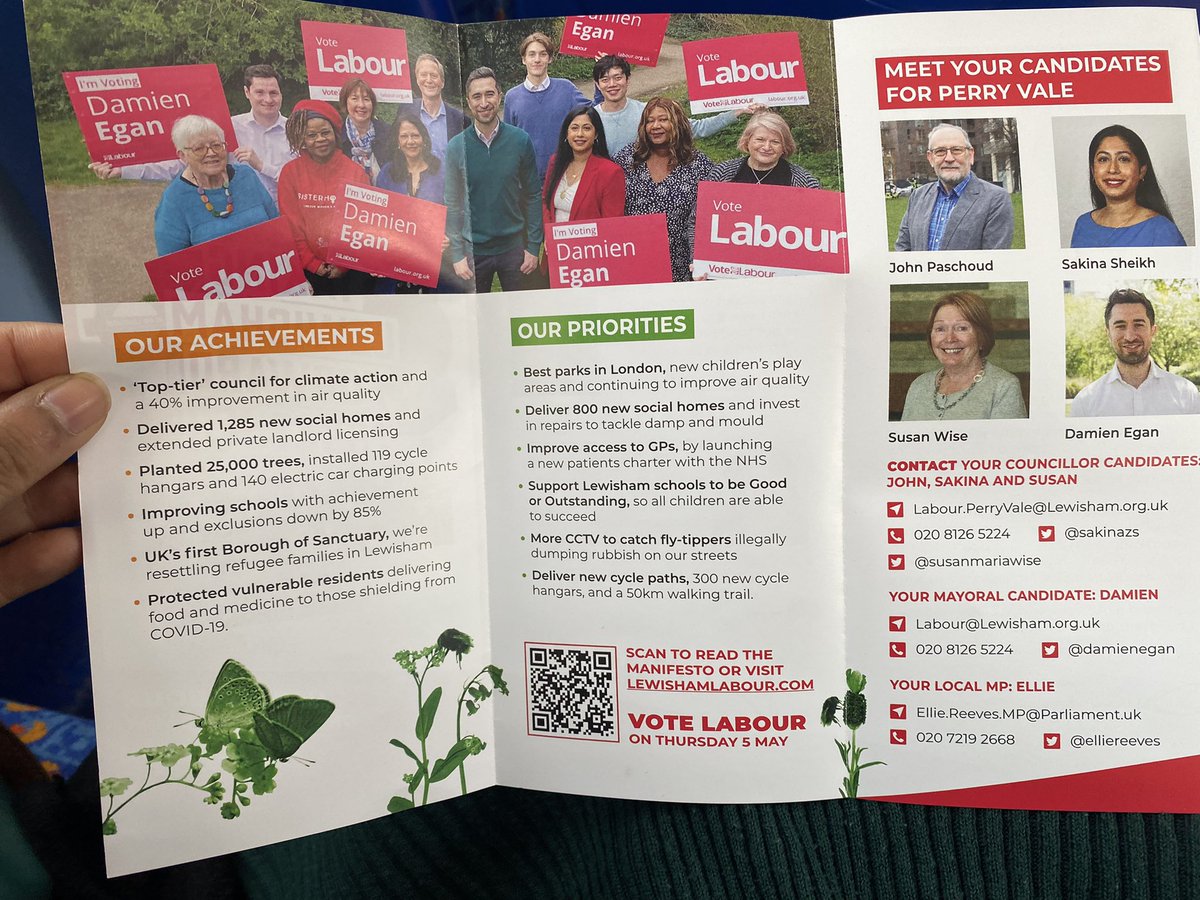 SakinaZS's tweet photo. Great to be out in Perry Vale again this week, meeting residents, collecting casework &amp; building for a Labour win 🌹

Loving the @lewishamlabour election material design 👌🏽❤️🌹 https://t.co/yZr9IYhb9v