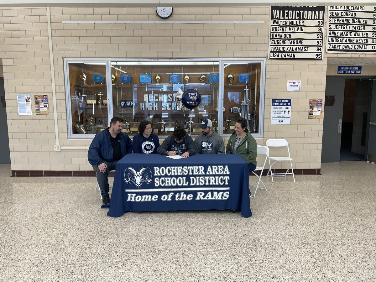 Rochester Athletics (@rochesterathle1) on Twitter photo Congrats to <a href="/SalLaure/">Sal Laure</a> for signing with <a href="/Marietta_FB/">Marietta College Football</a> and <a href="/CoachWaddle/">Andy Waddle</a>! <a href="/Marietta_FB/">Marietta College Football</a> and <a href="/CoachWaddle/">Andy Waddle</a> got a good one! Good luck <a href="/SalLaure/">Sal Laure</a> and continued success! Congrats to <a href="/SalLaure/">Sal Laure</a> for signing with <a href="/Marietta_FB/">Marietta College Football</a> and <a href="/CoachWaddle/">Andy Waddle</a>! <a href="/Marietta_FB/">Marietta College Football</a> and <a href="/CoachWaddle/">Andy Waddle</a> got a good one! Good luck <a href="/SalLaure/">Sal Laure</a> and continued success!