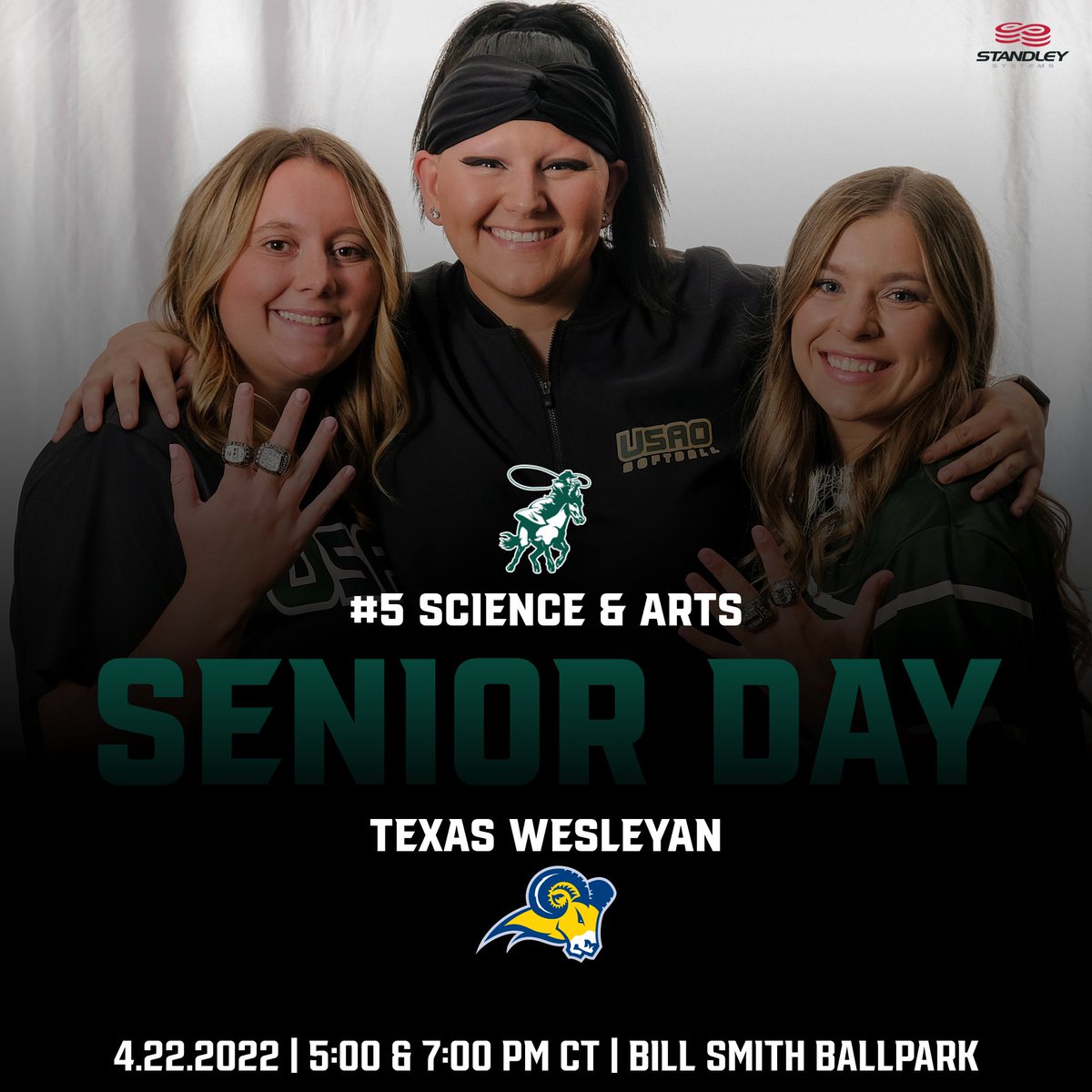 DroverAthletics's tweet photo. #DroverNation🐎 SENIOR DAY!
#5 Science & Arts🥎 takes their 12-gm win-streak into battle against Texas Wesleyan!
⏰: 5:00 & 7:00 PM
📍: Chickasha, OK
🏟️: Bill Smith Ballpark
G1📊: https://t.co/JnfcXVe0O8
G2📊: https://t.co/hTYCVUWUqb
🖥️: https://t.co/0fFWgNIL16
#BleedGreen https://t.co/CweTVWjf0a
