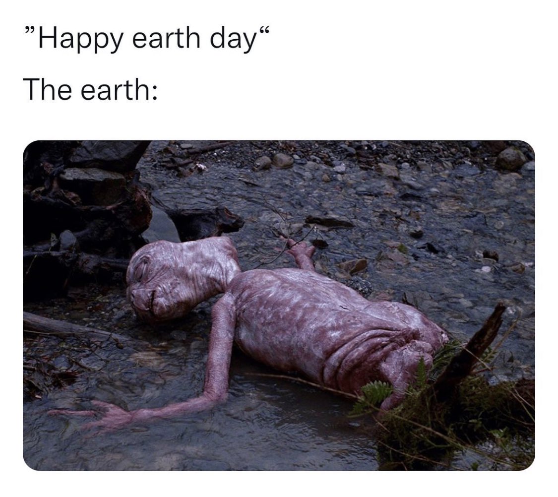 Erica__Nunez's tweet photo. Let’s be real y’all. We are literally destroying our Earth, but hey #HappyEarthDay — I guess 🫠😫
#pollution #climate #deforestation #overfishing #toomanyproblems https://t.co/QkGoGO9NCM