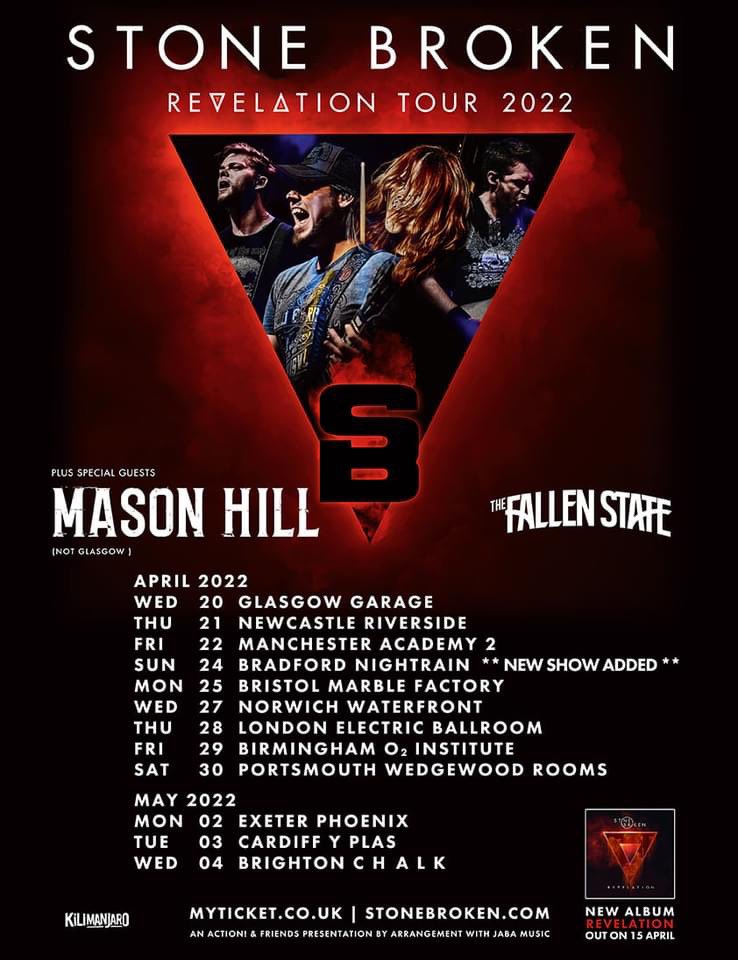 popy_1's tweet photo. If you’ve not booked your tickets to see @StoneBroken_ @MasonHillBand and @thefallenstate yet, you had best get on it. They were on fire in Newcastle last night https://t.co/c7z8qrcwJN