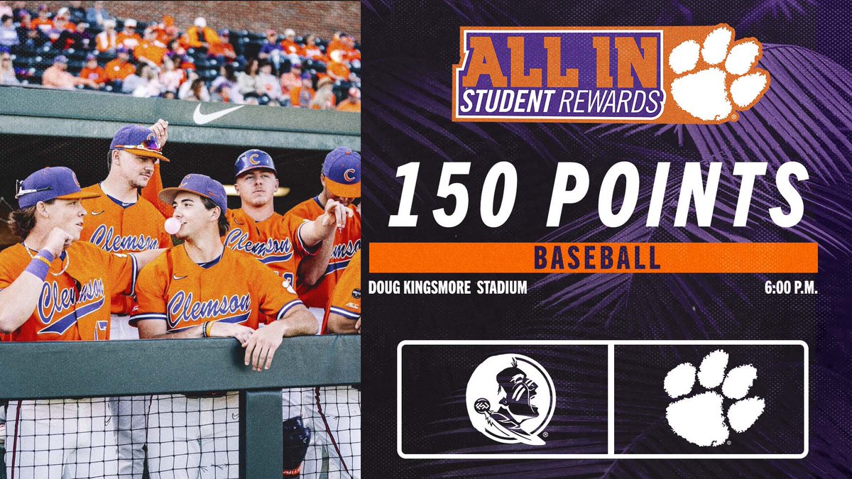 AllInRewards's tweet image. ACC Series Weekend vs FSU 

⚾️ Game 1 
📍 DKS 
⏱ 6:00pm 
#CUthere