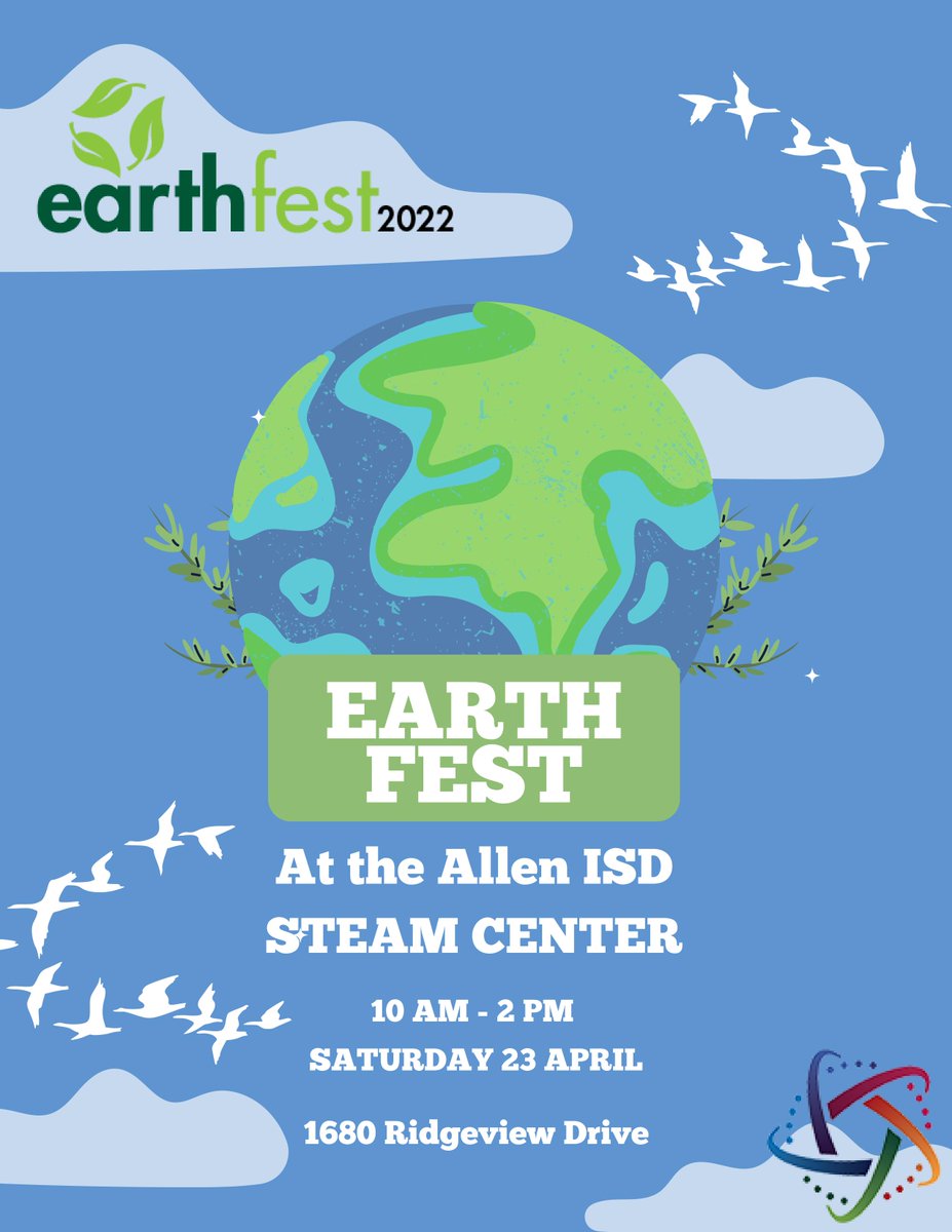 Join us tomorrow at the Allen ISD STEAM Center for EarthFest 2022!  It will be fun for the whole family! <a href="/Allen_ISD/">Allen ISD</a>  <a href="/RobinAISD/">Robin Bullock</a>  #EarthDay2022