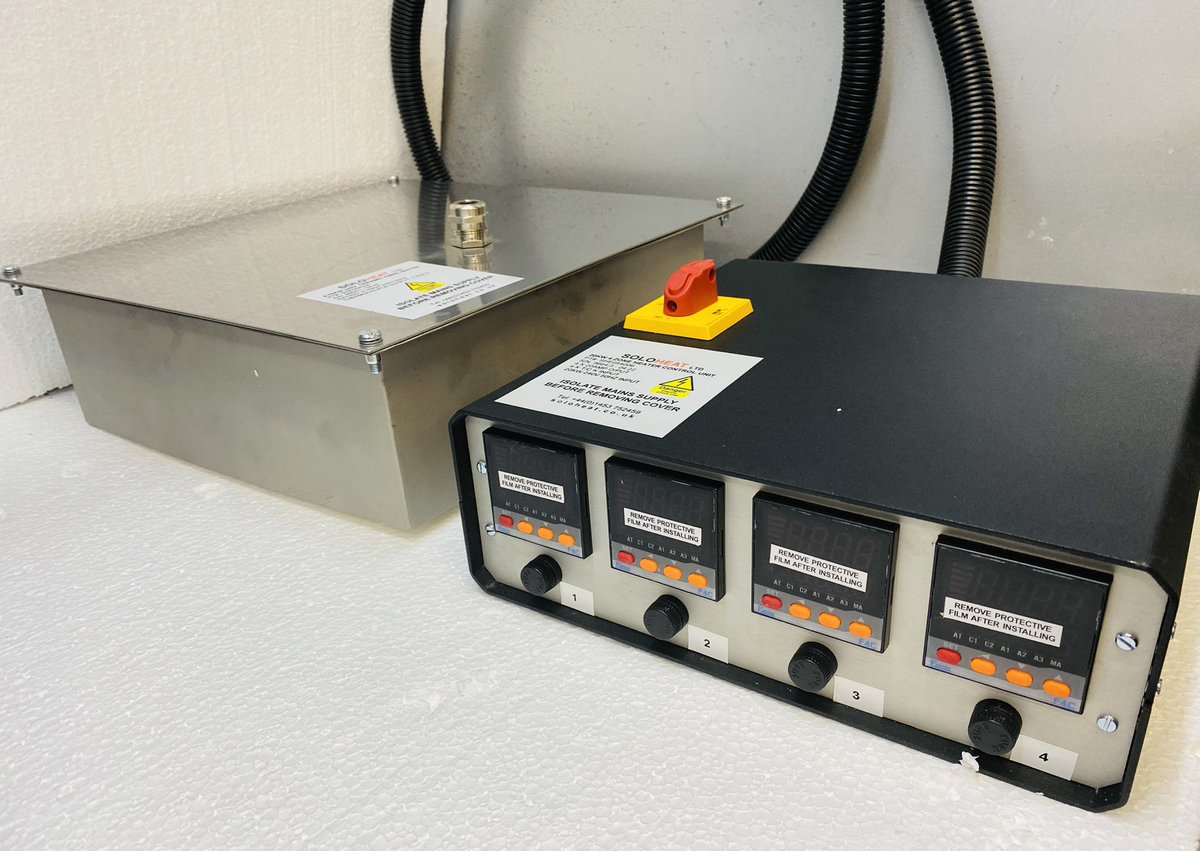 Another bespoke Heater control unit &amp; ceramic panel heater finished - this 4 zone 20KV system on its way to a neuclear engineering facility in the UK. #soloheat #heater #controller