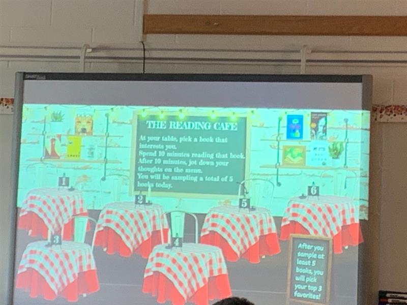 LJMS_FCPS's tweet photo. Students in Ms. Huson's 8th grade English class were treated to a "book tasting" this week, as they worked to select a novel to read for class... #WeROARasONE #LITisLIT https://t.co/BNNFdz8TmR