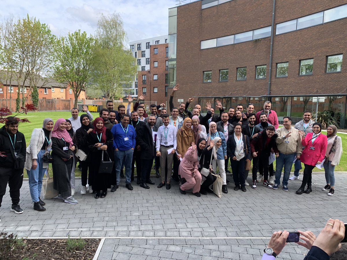 Great day finally meeting Sarah, Amar, Zaher & Karim in person at their Refugee Support Programme celebration event before they start their careers at @tandgicft @NHSEngland