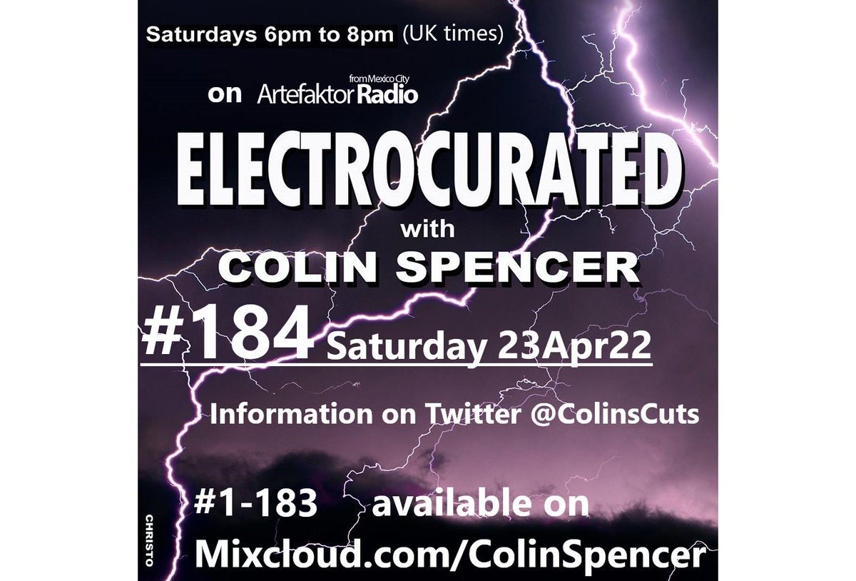 ColinsCuts's tweet photo. Artists with #NewMusic+#Promos
on
#ELECTROCURATED programme #184
include
#Buzzcocks
🔊@ArtefaktorRadio.com🎧
Saturday 23 April 2022
6-8pm #UK times
#DiscoverAndRemember @Buzzcocks
Ear treats aplenty also available right now throughout catch-up #179
▶️https://t.co/3eO2YB6Qsf https://t.co/q9OJ2m4BOg