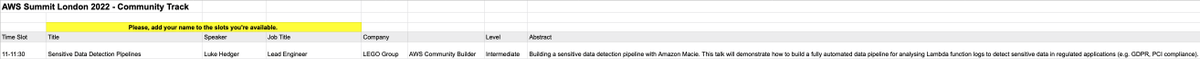 sheenbrisals's tweet image. #awssummit2022 #London

Join at #AWSCommunity lounge at 11am to hear Luke @level_out, #AWS Community Builder talk about 'Sensitive Date Detection Pipelines Using #Amazon Macie'

Luke leads #Serverless payments platform @LEGO_Group

#Serverless @LEGOEngineering #DataPrivacy