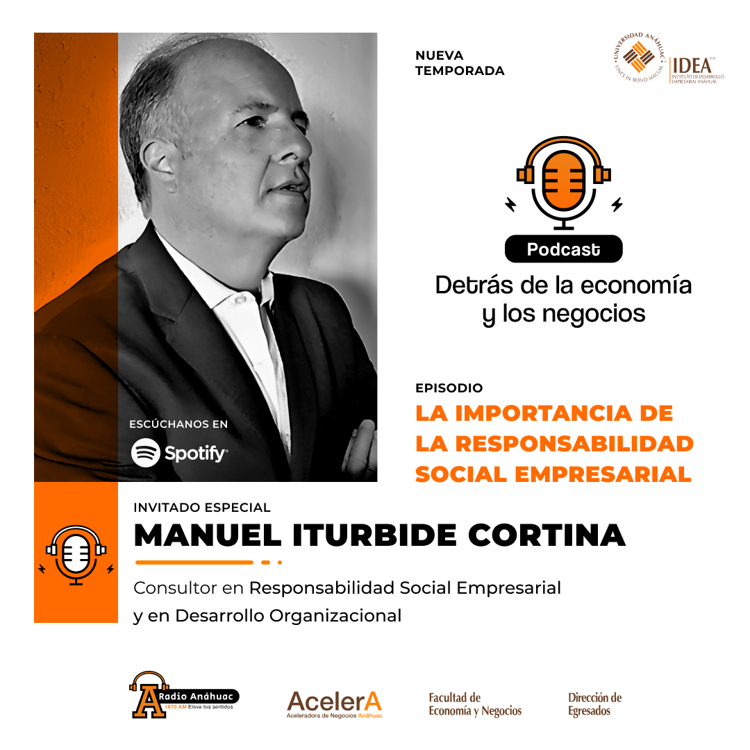 #podcast🎙 «Detrás de la Economía y los Negocios» de esta semana: ▸Conversación con Manuel Iturbide Cortina, acerca de su experiencia como consultor en RSE y en desarrollo organizacional 👥📈.

🎧 Escuchanos en #Spotify 👉 spoti.fi/3K10YGg