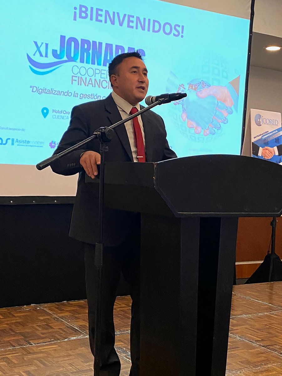 CBcooperativa's tweet photo. Con la presencia del Ing. Estuardo Paredes, Presidente de #Icored, Econ. Edgar Peñaherrera, Gerente de ICORED y del Ing. Juan Pablo González, Gerente de @CBcooperativa se dio inicio con las XI Jornadas Cooperativas Financieras en la ciudad de #Cuenca.
#Jornadas #Digitalización https://t.co/fosc8iUyLp