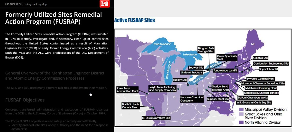 USACE_Buffalo's tweet photo. It's #FUSRAPFriday!
🧐Do you know what FUSRAP stands for? Do you know what FUSRAP does or why it even exists?
🖱 Visit https://t.co/cvXhRnNq9I to review a visual story map journal of the Buffalo District’s role in the Formerly Utilized Sites Remedial Action Program. #FUSRAP https://t.co/JXvxrnPWRg