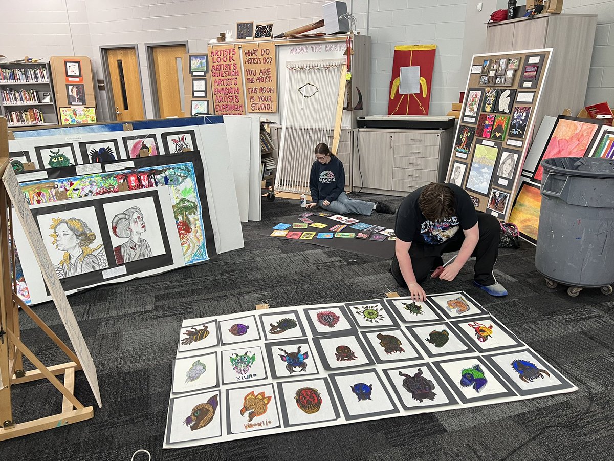 CGawNPHSArt's tweet photo. Big Spring art exhibit at NPHS tonight and throughout the weekend!!! @VoelzJames @SouthernHancock Everything original & new! #studentvoice #creativity #selfexpression #art #arteducation #problemposing #teachingforartisticbehavior #TABchat https://t.co/gOSlcT2E8q
