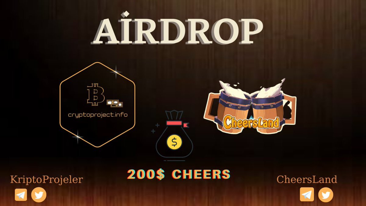 🔥CHEERSLAND AİRDROP 🔥

💎TOPLAM ÖDÜL : 10.000 $CHEERS
                         10 KİŞİYE           
            KİŞİ BAŞI 1.000 $CHEERS

🗓 2 MAYISTA AİRDROP SONUÇLARI AÇIKLANACAK
💰Dağıtım : 10 MAYIS  ❤️

⬇️Nasıl Katılırım⬇️ 
giv.gg/kM3CGL