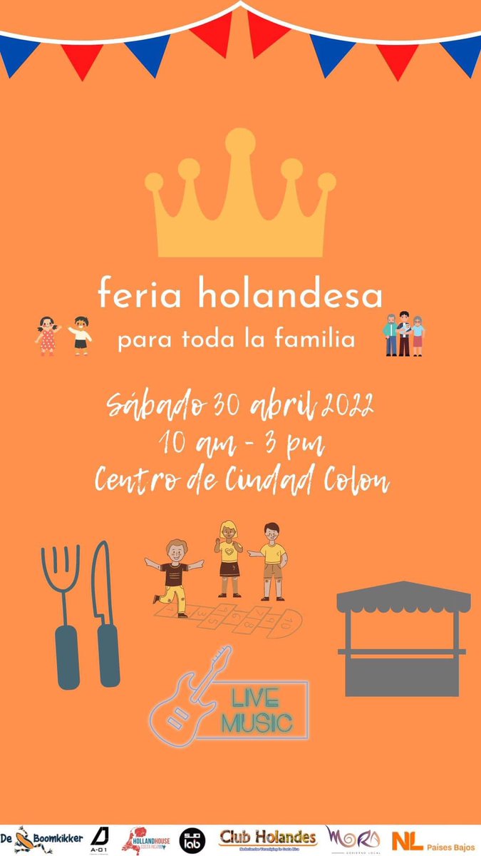 Invitados a celebrar el día del rey en el cantón de Mora, habrá un área de comidas(locales y holandesa), área de artesanos y emprendedores, juegos infantile y mobiliario urbano! #ReactivemosElCanton