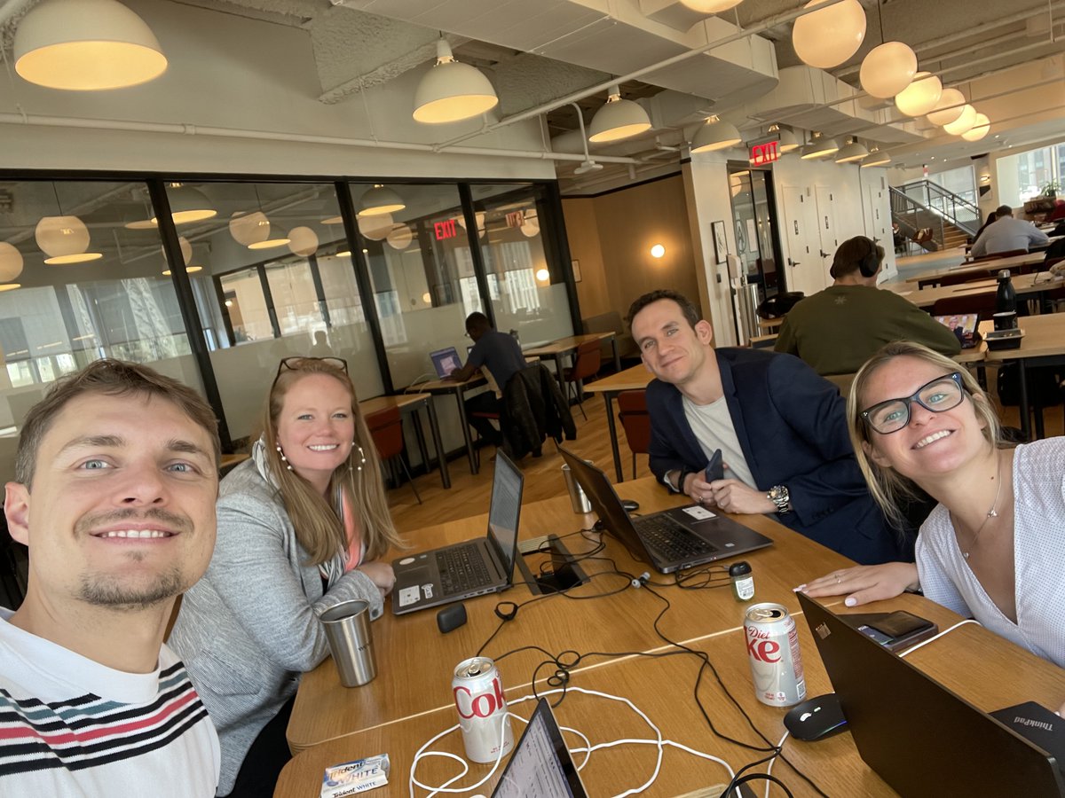CaliberComms's tweet photo. Our NYC contingent joined with clients, friends, and partners for @EmpireStartups' #NYFinTechWeek, including panels and events with fintech superstars from around the country.

And we couldn't resist the opportunity to do some coworking! 👍

#FintechEvents #Fintech #FintechPR https://t.co/hBK3cCyAtS
