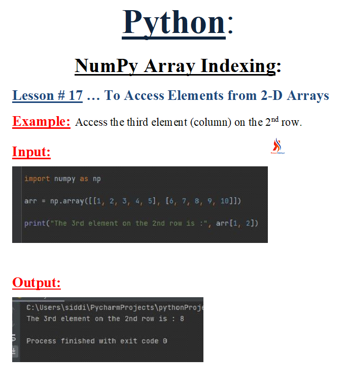 CodewithRizwan's tweet photo. Lesson # 17 . . . . . . To Access Elements from 2-D Arrays
Youtube: https://t.co/glcneWM8Bl
Instagram: https://t.co/fqjvbfnWRh
Twitter: https://t.co/wE1tQD20nf
#NumPy #Python #Array #datascience #data #codingpics #pythoncode #pythonlearning #python3 #index #indeces #indexing https://t.co/ihwQEfPyNi