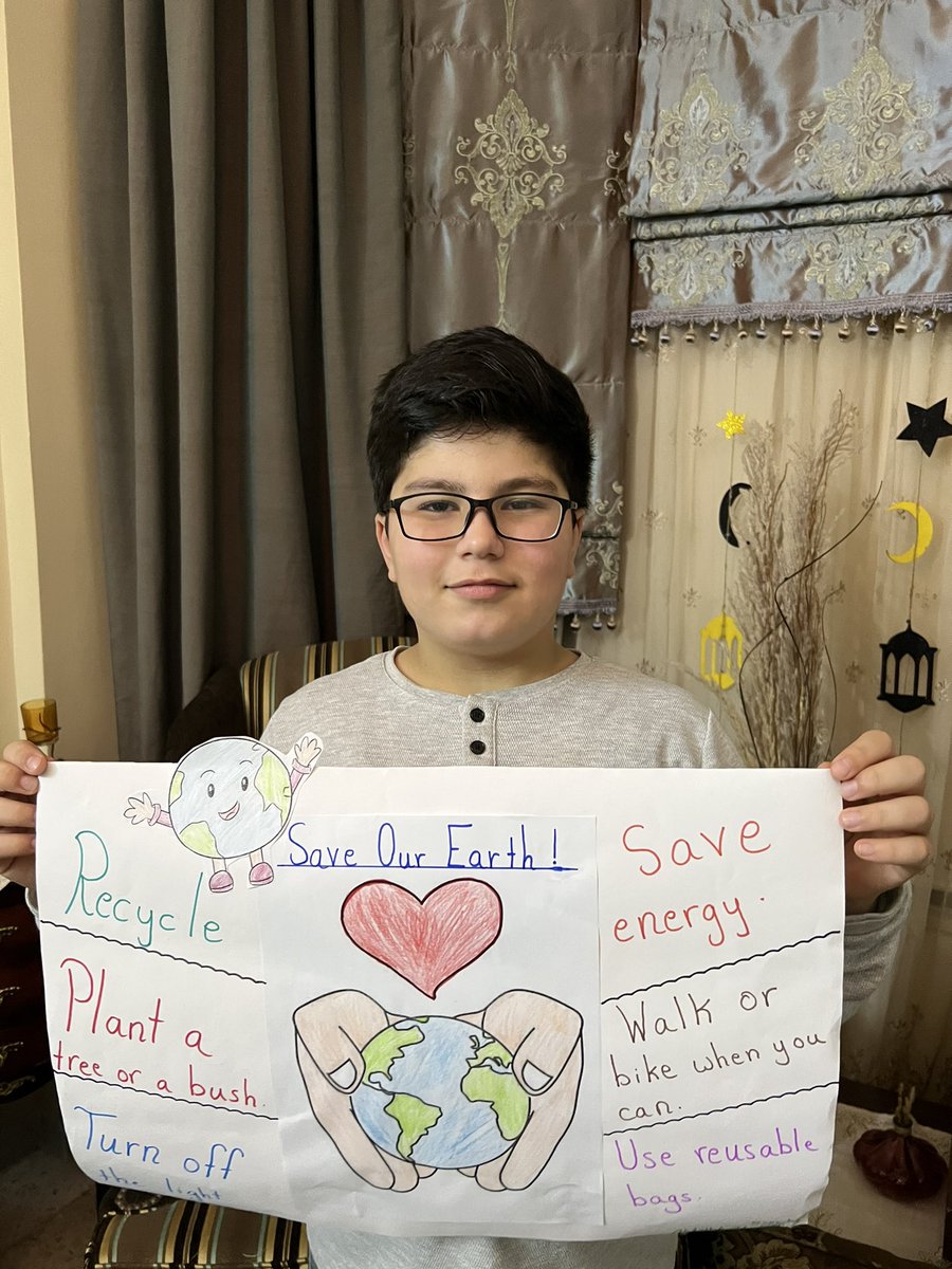 Abdullah Al Danab                                        Grade 5A                                                         Happy Earth Day!                                          #EarthDay2022 #earthdaycampaign <a href="/MakAishaSchool/">MakAishaSchool</a> @lynnalsamra