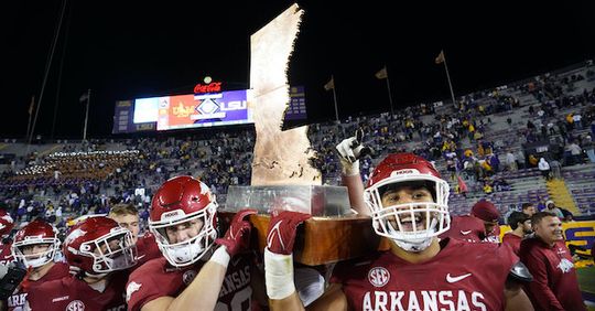 ESPN FPI - this math equation is not a fan of Arkansas. Here's the over/under record prediction and SEC power ranking #wps #arkansas #razorbacks (FREE): https://t.co/b3ufyaNDMr https://t.co/Hps6xzPqsE