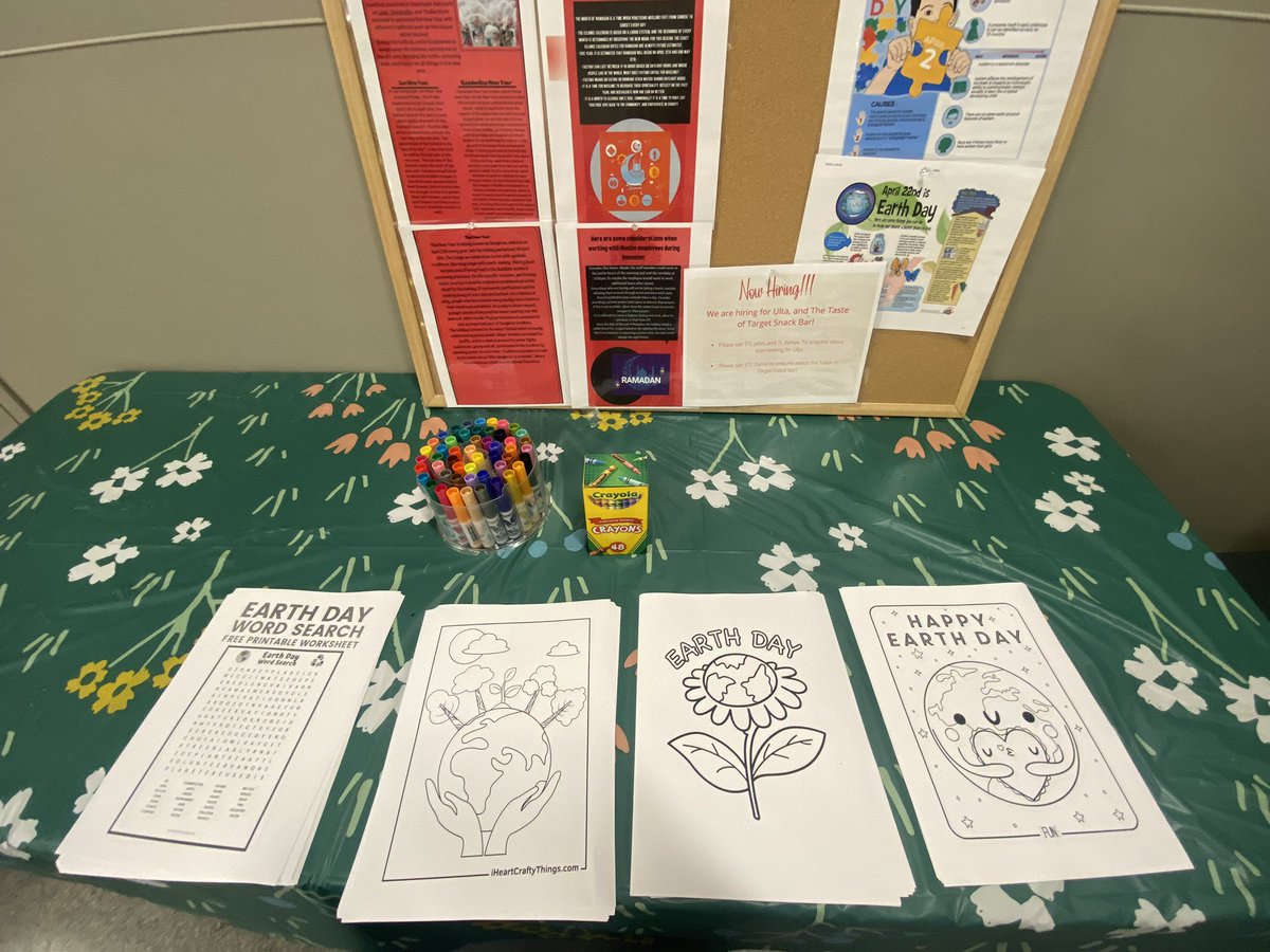 Happy Earth Day! 🌎🍃 A few small Earth Day activities here at #T2319! ❤️