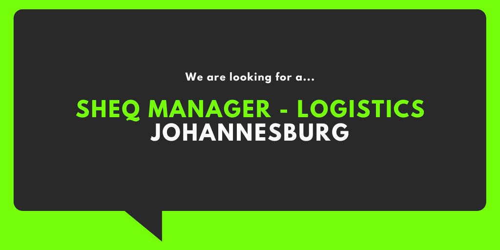 DixieRecruit's tweet photo. *** Exciting opportunity in a growing company! ***
We are looking for a SHEQ Manager for Johannesburg. SHEQ qualification and experience required. Apply now: https://t.co/k9vE3kSwgO #dixiesupplychain #dixiejhb https://t.co/J0lzAaWur9